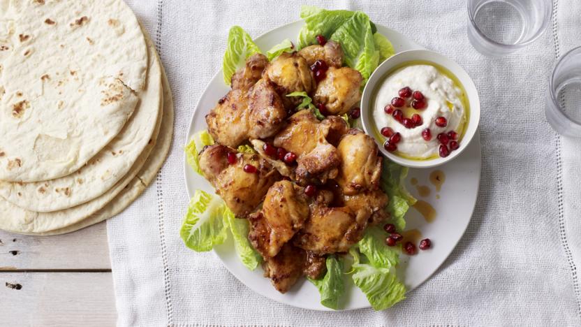 Oven-cooked chicken shawarma